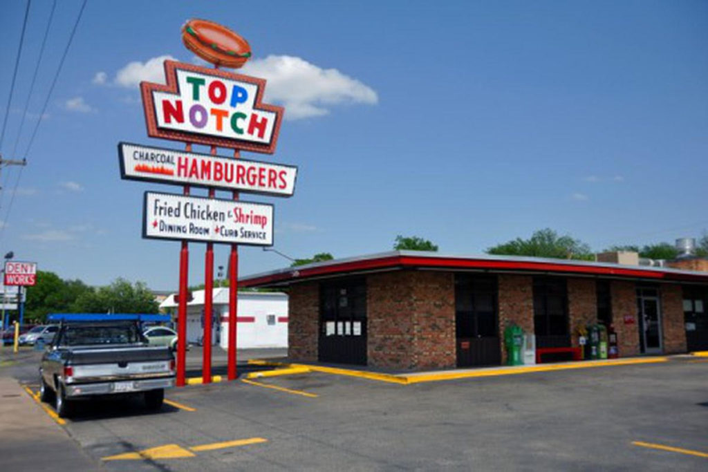 Image of Top Notch hamburger stand in Austin, Texas.