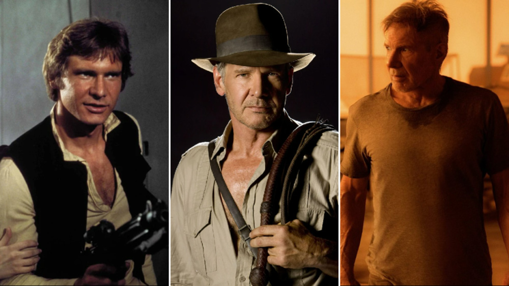 Harrison Ford as Han Solo, Indiana Jones, and Rick Decard