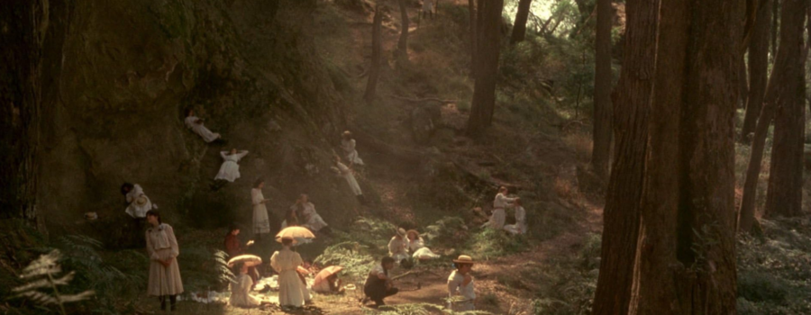 The Appleyard College students lounge at the picnic area by Hanging Rock.