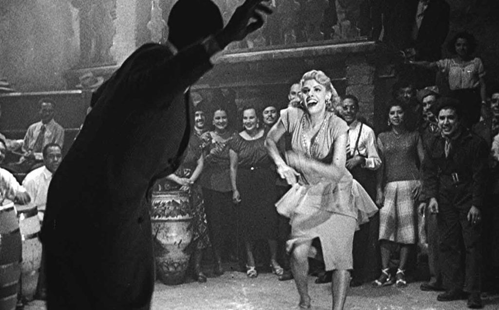 Violeta, the film's mambo dancing hypnotist.